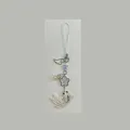 Handmade Satosugu Beaded Mobile Charm Y2K Keychain Anime Cute Fish Wings Stars Key Chains Gift for Girlfriend. 