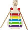 Education Kids Color Wooden 5-Notes Xylophone Piano Percussion Musical Baby Music Instrument Funny Toys Gifts. 