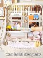 1PC StationeryBag Pencil Case Large Capacity Pencil Case Handheld Pencil Case Stationery Box Cosmetics Portable  Suitable F. 
