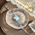 New Creative Fashion Minimalist Holiday Star Bracelet Watch Jewelry High-End Ladies Quartz Watch Elegant Timepiece Accessory. 
