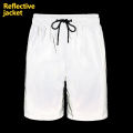 Summer Thin Reflective Shorts Men's Fashion Loose Outdoor Jogging Cycling Safety Luminous Short Pants Hip Hop Streetwear Male.
