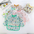 Baby Bibs New Cute Children Baby Stuff Toddler Waterproof Long Sleeve Art Smock Feeding Bib Apron for Kids 0-6 Years. 