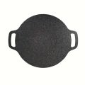 Non-Stick Iron Griddle Non-Stick Large Iron Griddle Skillet- Induction Compatible Portable BBQ Plate for Home & Outdoor Camping. 