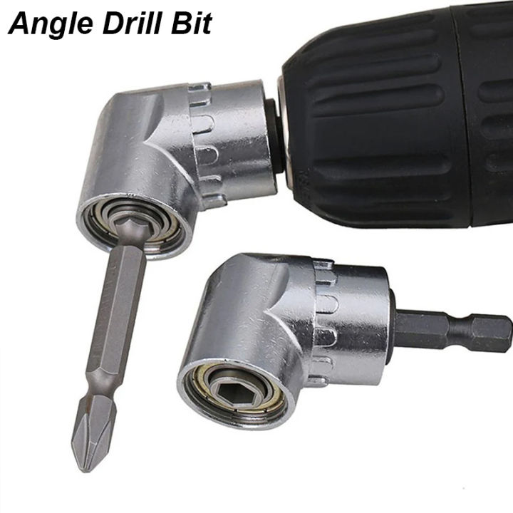 105 Degree Right Angle Drill Attachment Chuck Adapter Holder 1/4 Hex ...