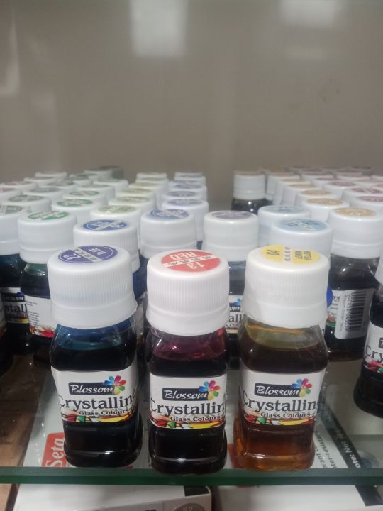 Pack of 3 Glass Colors/ Paints Crystalline