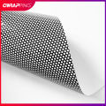 Tinting Perforated One-Way Adhesive Wrap Film Car Black White Tinting Mesh Sticker Perforated Vinyl Privacy Window Film. 