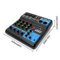 HD Audio 4 5 Channel Sound Mixer Professional Portable Console Computer Input 48v Power Live Broadcast A4 A5 Sound Audio Mixer. 