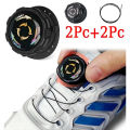 1pair Metal Wire Swivel Automatic Buckle Rope Sneaker ShoeLaces for Kids/Adult No Tie Shoe Laces Quick Lock Shoestrings Sneakers. 