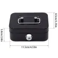 Mini Metal Cash Box Money Bank Change Security Box Portable Kids Coin Collection Gift Storage Money Tank With Lock. 