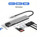 Usb 8In1 7in2 7in1 3in1 11in 1 Type C  To 4k HdTV Hub Adapter Sd Tf Rj45 Card Reader Pd Fast Charge For Macbook laptop Computer. 
