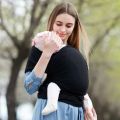 Cotton Baby Wrap Carrier Newborn to Toddler Stretchy Cotton Travel Baby Wrap Carrier Baby Sling 0-36 Months Portable Breathable. 