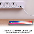 Smart Universal Extension Board 3 Power Socket + Usb Ports Plug For Electronics Mobile Charging With 1.8 Meter Heavy Duty Copper Wire Max Load 2500w. 