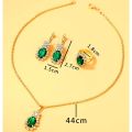 4PCS Sets Exquisite Water Drop Rhinestone Necklace Earrings Ring Jewelry Set Charm Ladies Jewelry Fashion Bridal Gifts. 