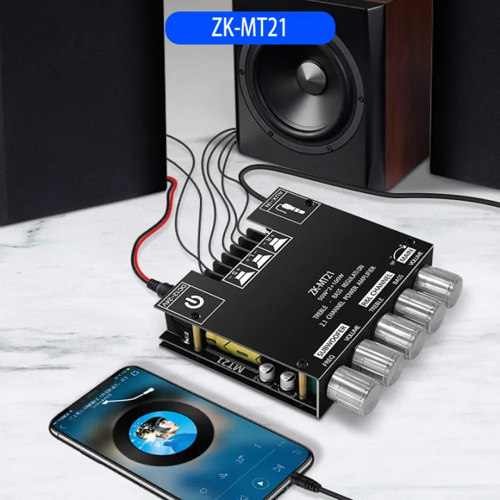 MT21%20Bluetooth%20Amplifier%20Board,%2050W%C3%972+100W%202.1%20Channel%20Subwoofer%2012V-24V%20Audio%20Power%20Amplifier%20Module%20with%20Treble%20Bass%20Control,%20Bluetooth,%20AUX%20Inputs%20-%20Image%204