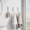 4pcs Towel Hooks Self Adhesive Bathroom Hooks 304 Stainless Steel Bathrobe Hooks  Storage Hanger Strong Adhesion Stick Wall Hook. 