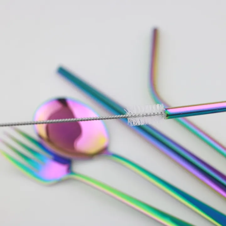 8Pcs/set%20Tableware%20Reusable%20Travel%20Cutlery%20Set%20Camp%20Utensils%20Set%20with%20stainless%20steel%20Spoon%20Fork%20Chopsticks%20Straw%20Portable%20case%20-%20Image%202