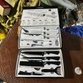 Bass/Zepter 6 Pieces Kitchen Knife Set- Stainless Steel With Leather Covering Handle- Unique Design. 
