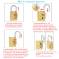New Padlock Solid Brass Lock Digit Combination Password Secret Code for Gym Locker Sports Fence Toolbox Gate Case Hasp Storage. 