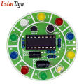 CD4017 colorful voice control rotating LED light kit electronic manufacturing diy kit spare parts student Laboratory. 