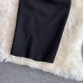 2024 Backless Lace Patchwork Knitted Split Summer Dress Women Black Mini Party Dress Bodycon Sheath night Club Outfits.