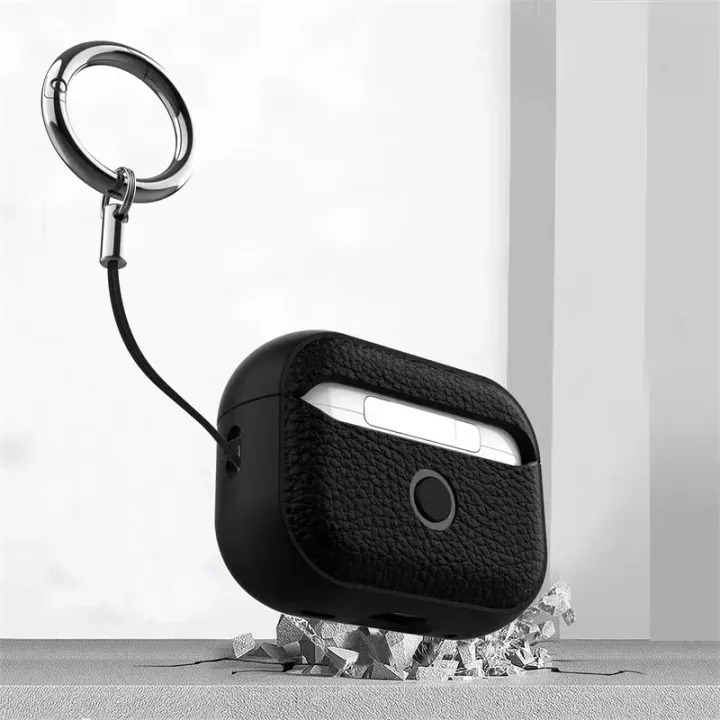 Leather%20Texture%20Case%20For%20Apple%20Airpods%201%202%203%204%20Airpods%20Pro%202%201%20Wireless%20Bluetooth%20Earphone%20Protective%20Cover%20With%20Anti-lost%20Hook%20-%20Image%205