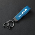 For Honda Super CUB C70 90 110 C125 Accessories High-Grade Leather Motorcycle Keychain Holder Keyring. 