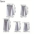 5PCS/set Stainless Steel Cake Icing Piping Nozzle DIY Pastry Nozzles Kit Decorating Pastry Cupcake Decorating Tools Baking Tools.