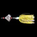 BURLE Spinner Fly Bait Rubber Jigs 2 Blades Spoon Lead Head Pike Fishing Lure.