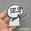 Black and White Embroidery Patches for Clothing Punk Skull Applications Iron on Patches Sewing Clothes Stickers. 