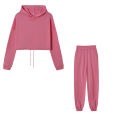 Fashion Trend Women's Wear, Long-sleeved Sports Casual Suit Waist Two-piece Set.