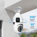 V380 Pro Dual Lens Dual Screen E27 Bulb Camera Two Ways Audio Color Night Vision Smart Home Security Wireless WIFI Indoor Camera. 