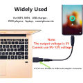 1Pc USB-A to DC 5.5x2.1mm Power Adapter Tip Cable, Male/Female DC Jack Connector for 5V.