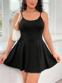 2024 Europe And The United States Summer New Plus-Size Women Comfortable Halter Dress  Backless. 