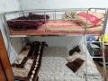 triple bed with double story.stainless steel space saving bed. 