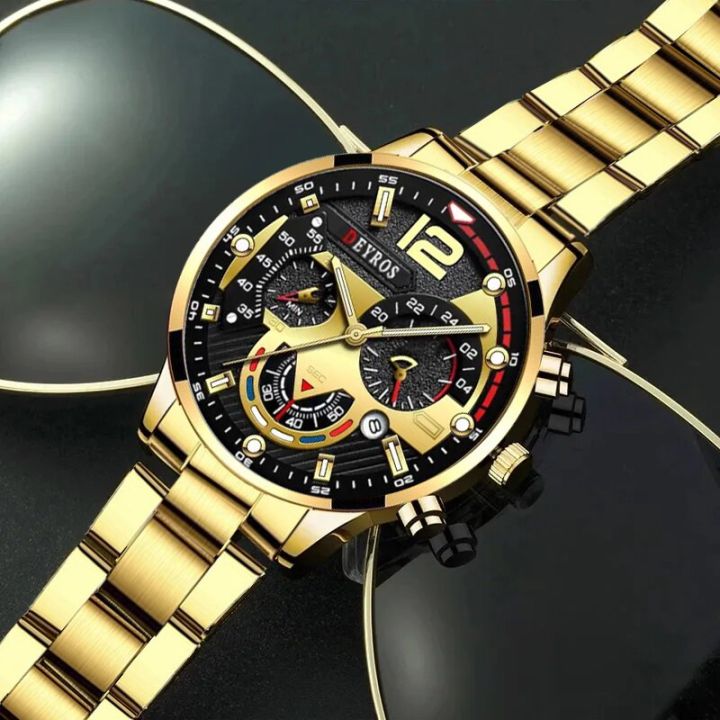 3PCS%20Set%20Fashion%20Mens%20Business%20Watches%20Male%20Casual%20Stainless%20Steel%20Quartz%20Wristwatch%20Men%20Gold%20Necklace%20Bracelet%20Wrist%20Watch%20-%20Image%205