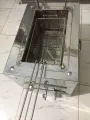 deep fryer gas single tap approximately 11 litter capacity table top commercial and home use complete set. 