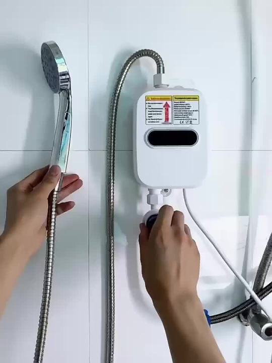 3500W Electric Mini Instant Hot Water Heater Bathroom Faucet Tap Heating 3 Seconds Instant Water Heater Shower Head Set