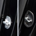 1/4pcs For Tesla Model 3/Y Car Door Mute Damping Cushion Silicone Door Lock Buckle Car Door Anti-collision Protective Cover. 