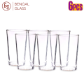 Bengal Glass | Diamond Glass Tumbler | 6 Piece Set | Elegant Crystal Clear 245 ml Glasses. 