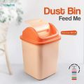 plastic dustbin with cap. 