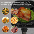 2Pcs Air Fryer Silicone Pot Air Fryer Liner Heat Resistant Air Fryer Silicone Basket Rectangle Baking Pan for Oven Microwave.
