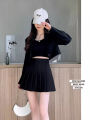 New Pleated Skirt for 2025 Womens Mini Skirts Japanese School High Waist Kawaii Cute Grey Plaid Skirt Uniform Harajuku Jupe.
