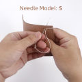 12Pcs Leather Sewing Large-Eye Needles, Diamond-Shaped Handmade Leather Needles, DIY Triangular/Cross Needle Hand Sewing Tools. 