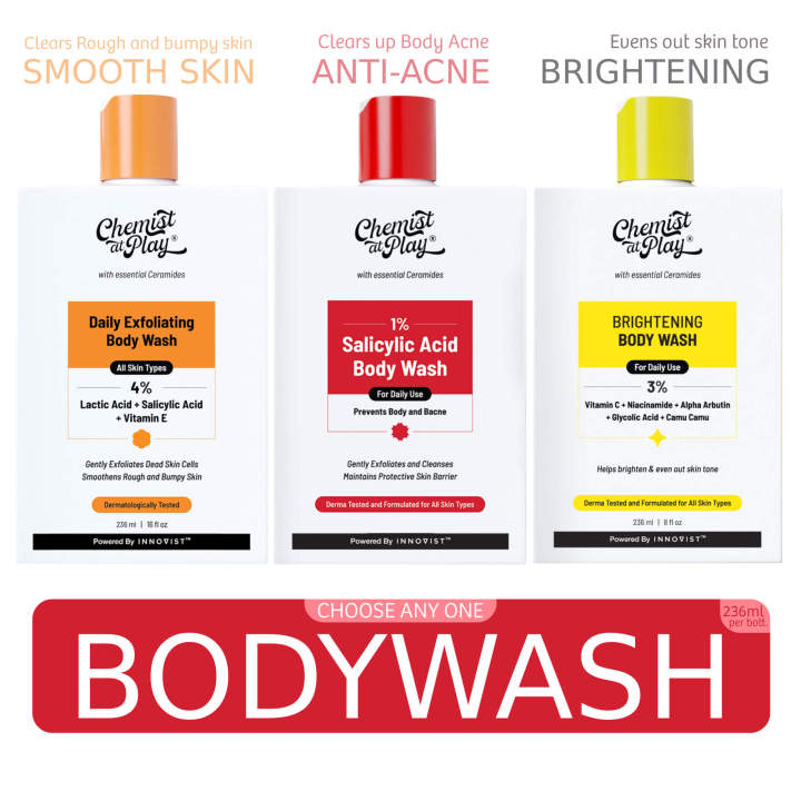 Chemist at Play Body Wash and Shower Gel For Men & Women - 236ml each | Paraben & SLS Free Bodywash | From HyperMart | Hyper Mart | Election | buy during election commission nepal