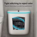 Wall Hanging Dustbin Classical trash bin With Lid Wall Mounted Hanging Trash Bin Litter Holder Cabinet Door Kitchen Bathroom Decorative Trash Can Bin Eco-Friendly Home Decor Garbage Bin Counter Bins Dustbin for office. 