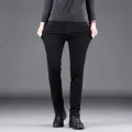 Spring Autumn New Men's Pure Black Slim Jeans Elastic Straight Pants Business Fashion Leisure Korean Vintage Denim Pants Male. 