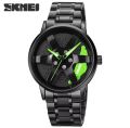 SKMEI 1787 Wheels Fashion Men Stainless Steel Watch For Man.