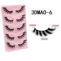 GROINNEYA Cat eye Eyelashes 3D Natural False Lashes Fluffy Soft Cross 5 pairs Manga Lashes Wispy Natural Eyelash Extension Makeu. 