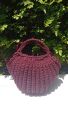 Crochet Cute Bucket Bag with small handle. 