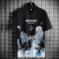 2025 Summer Thin Casual Men Set Manga Graffiti Tees T-Shirt+Shorts 2-Piece Comfortable and Breathable Men Top Print Tshirts Sets.